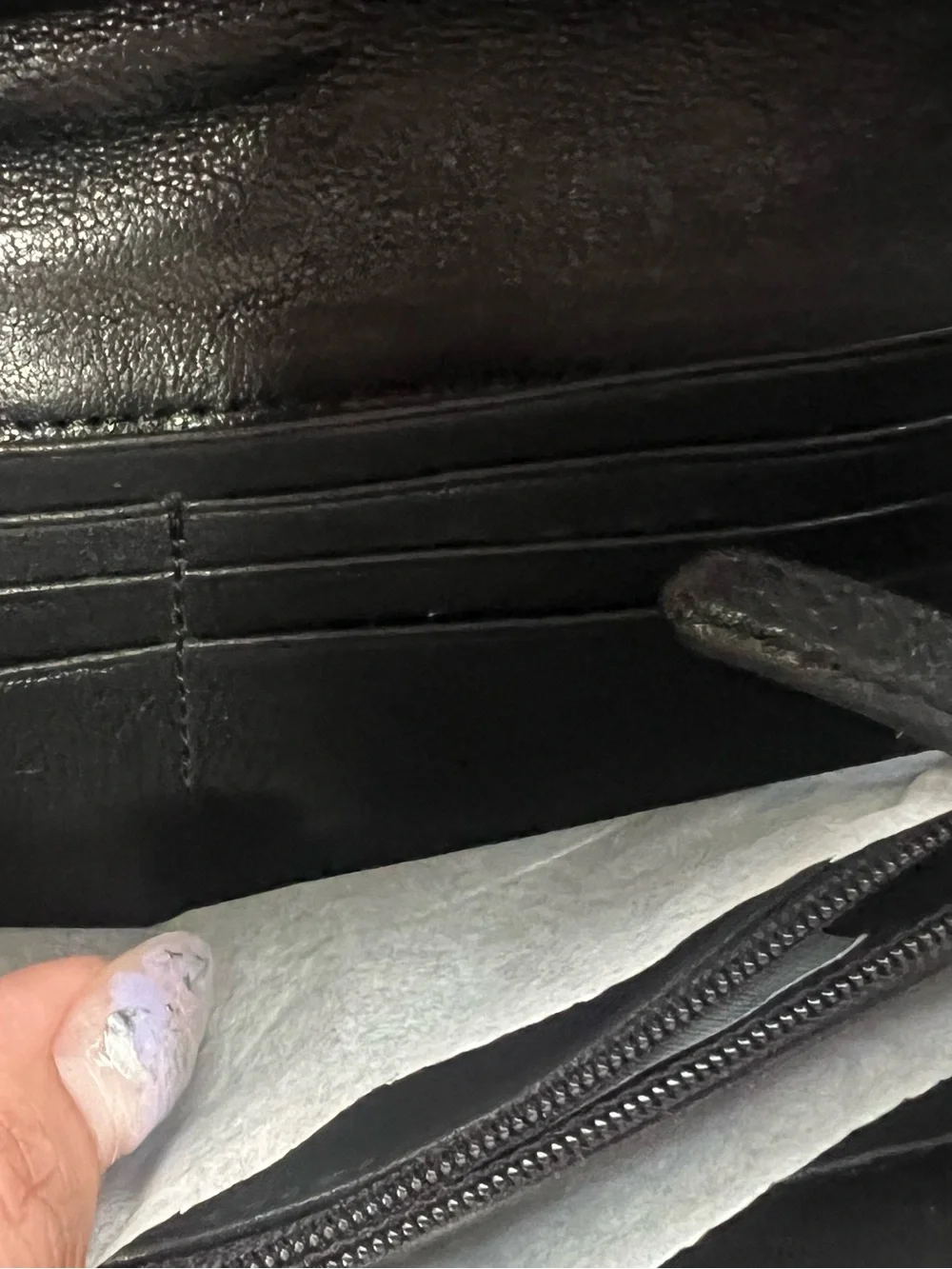 Michael Kors Black Ruched wallet